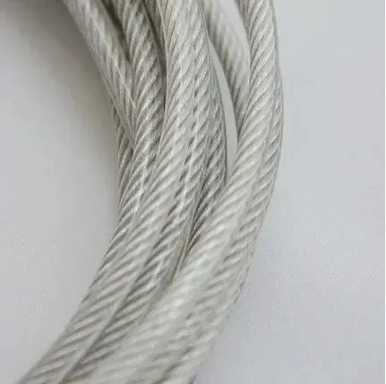7x19 PVC مغلف جلفن كابل كابل الصلب الحبل